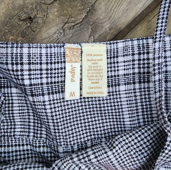 Japna plaid pants with adjustable shoulder straps/suspender - Picture 2 of 3